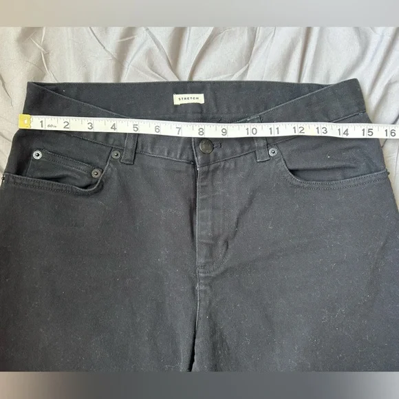 Jones New York Black Straight Leg Denim with Modern Distressing - Picture 7 of 9